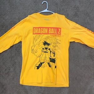 Yellow Dragon Ball Z long sleeve tee.